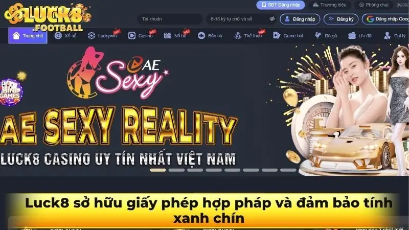 Luck8 sở hữu giấy phép hợp pháp và đảm bảo tính xanh chín Luck8 sở hữu giấy phép hợp pháp và đảm bảo tính xanh chín
